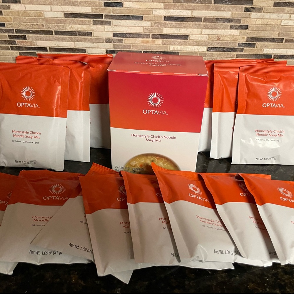 Optavia Fuelings - Lot of 21 Homestyle Chick’n Noodle Soup Mix - NOT expired